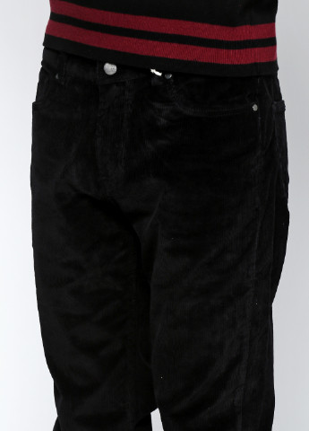 Черные кэжуал демисезонные прямые брюки Cerruti 1881