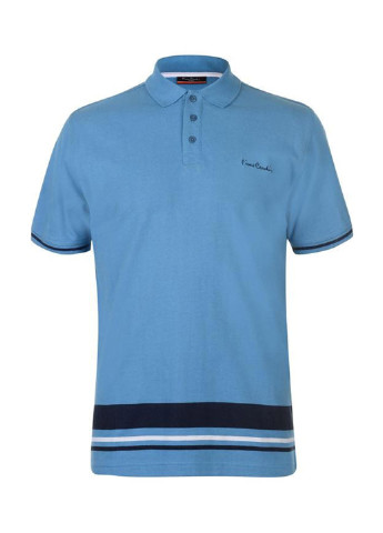 Голубой футболка-поло для мужчин Pierre Cardin с логотипом