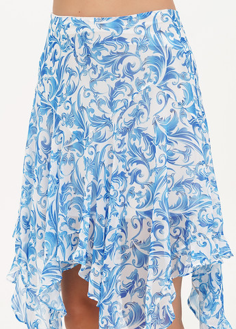 Голубая кэжуал цветочной расцветки юбка Vicolo