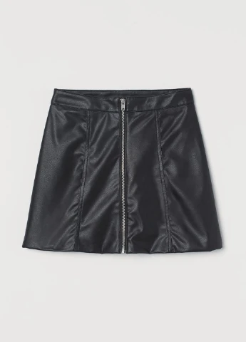 Черная однотонная юбка H&M