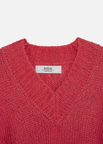 Розовый демисезонный свитер Replay