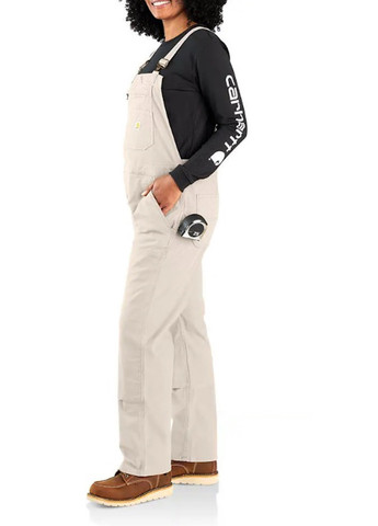 Комбінезон Carhartt комбінезон-брюки однотонний молочний джинсовий джинс, бавовна