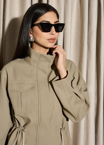 Песочная демисезонная куртка SHEIN