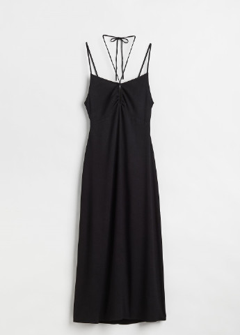 Черное кэжуал платье H&M однотонное