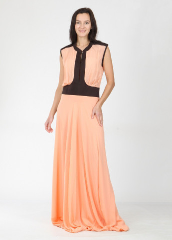 Оранжевое вечернее платье Enna Levoni однотонное