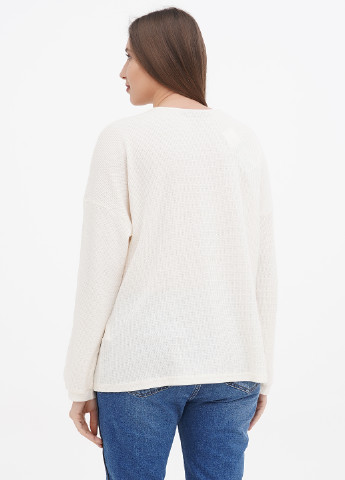 Молочный демисезонный пуловер пуловер No Brand