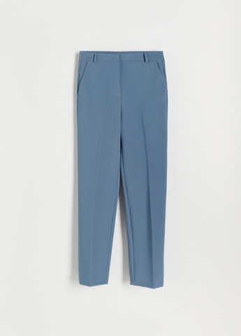 Синие кэжуал демисезонные зауженные, укороченные брюки Reserved