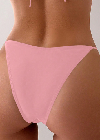 Розовые купальные трусики-плавки однотонные SHEIN