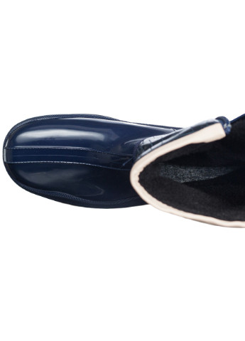 Гумові черевики непромокальні чоботи утеплені флісом по всій довжині сині жіночі W-Shoes (235895349)
