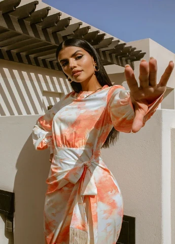 Помаранчева кежуал сукня PrettyLittleThing однотонна