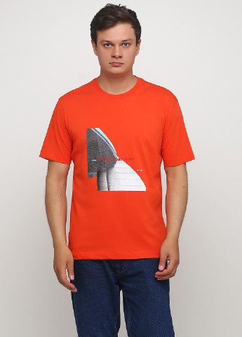 Оранжевая летняя футболка Minimum