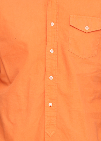 Оранжевая кэжуал рубашка однотонная Ralph Lauren с коротким рукавом