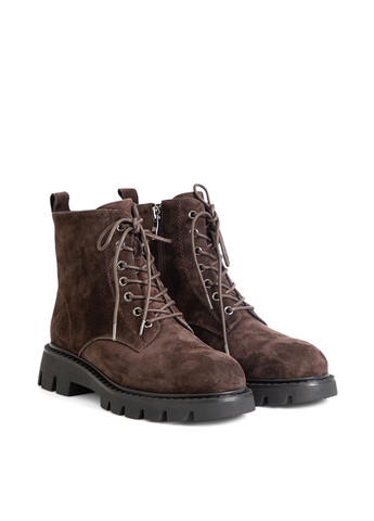 Осенние ботинки берцы Respect без декора из натурального велюра