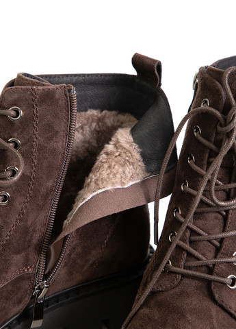 Осенние ботинки берцы Respect без декора из натурального велюра