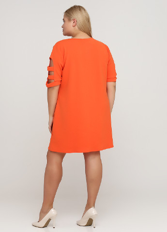Оранжевое кэжуал платье а-силуэт Boohoo однотонное