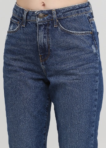 Синие демисезонные мом фит, укороченные джинсы 891 MAYA Colin's