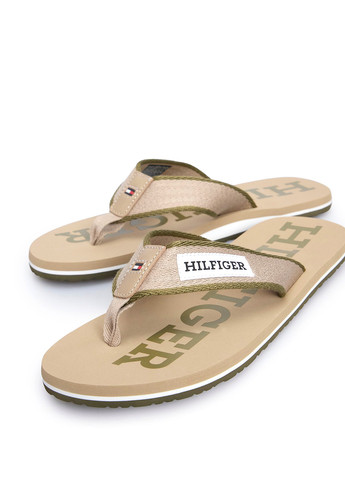 Бежевые кэжуал, пляжные вьетнамки Tommy Hilfiger