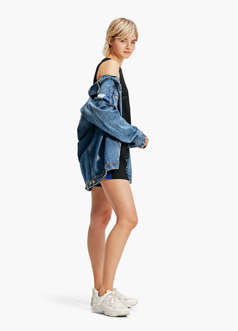 Комбінезон Stradivarius комбінезон-шорти однотонний чорний кежуал поліестер