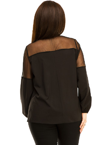 Чорна демісезонна блуза Lady Style