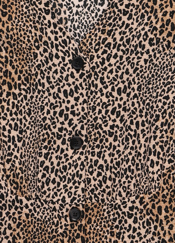 Коричневое кэжуал платье H&M леопардовый