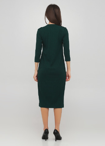 Темно-зеленое кэжуал платье платье-свитер Jet однотонное