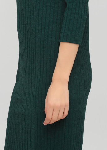Темно-зеленое кэжуал платье платье-свитер Jet однотонное