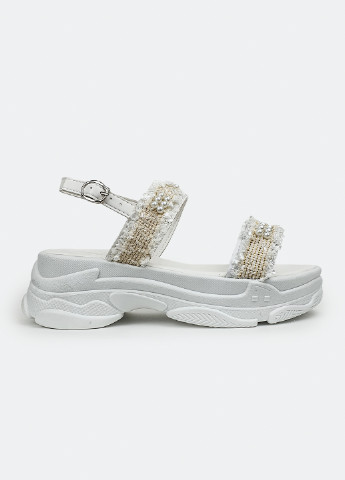 Спортивные стильные сандали с бусинками на платформе 40 Fashion