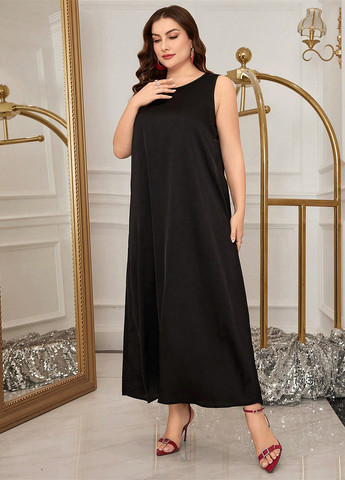 Черный демисезонный комплект (накидка, платье) SHEIN