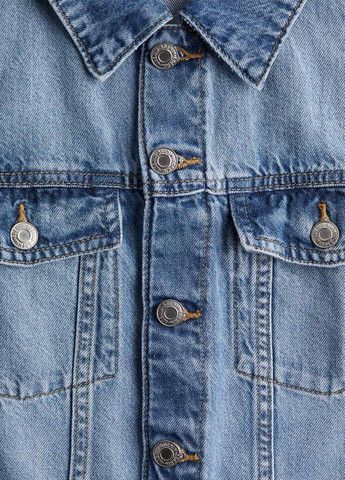 Голубое джинсовое, кэжуал платье а-силуэт H&M градиентное ("омбре")