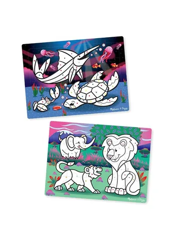 Набір для творчості 3D пазли-розмальовки Сафарі/Океан (MD8823) Melissa&Doug (249596514)