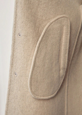 Бежевое демисезонное Пальто однобортное SHEIN