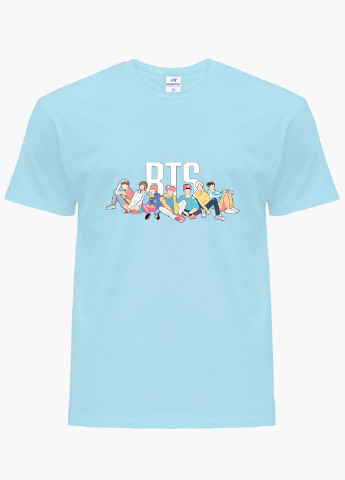 Голубая демисезонная футболка детская бтс (bts)(9224-1061) MobiPrint