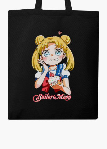 Эко сумка шоппер Сейлор Мун (Sailor Moon) на молнии (9227-2917-BKZ) MobiPrint (236265382)