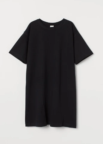 Черное кэжуал платье H&M однотонное