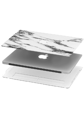 Чехол пластиковый для Apple MacBook Pro 13 A2289/A2251/A2338 Черно-белый мрамор (Black and white marble) (9772-2325) MobiPrint (218987986)