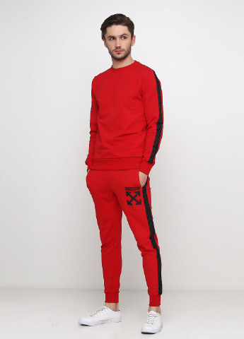 Червоний демісезонний костюм (світшот, брюки) Madoc Jeans