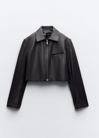 Чорна демісезонна куртка куртка-піджак Zara
