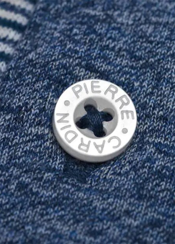 Серо-синяя футболка-поло для мужчин Pierre Cardin в полоску