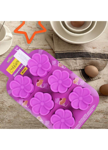 Форма для выпечки кексов Цветы MR-1596-New 17.5х31.2 см Maestro (254860761)