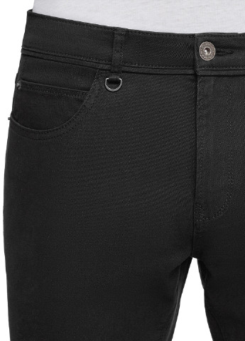 Черные кэжуал демисезонные прямые брюки Oodji