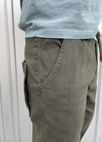 Темно-зеленые демисезонные джинси джогери под резинку 1315 AGR Colomer
