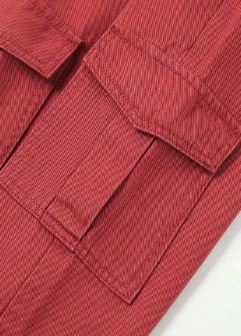 Красные демисезонные карго джинсы SHEIN