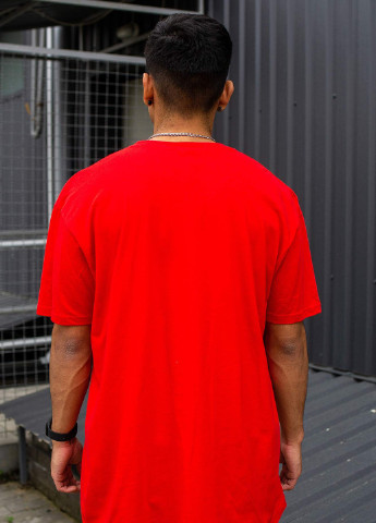 Красная оверсайз футболка Without Basic