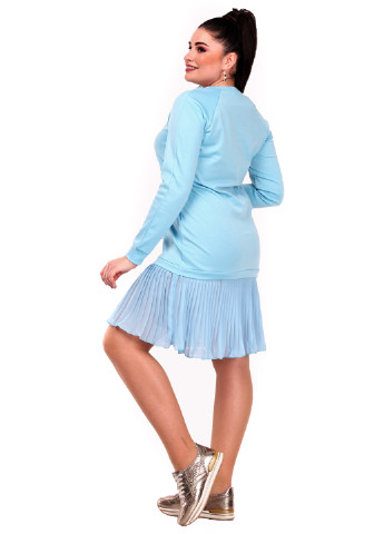 Синее кэжуал платье Alpama однотонное