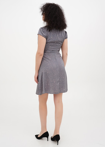 Сіра кежуал сукня кльош Vicolo в горошок