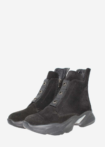 Осенние ботинки re186-11 черный Emilio из натуральной замши