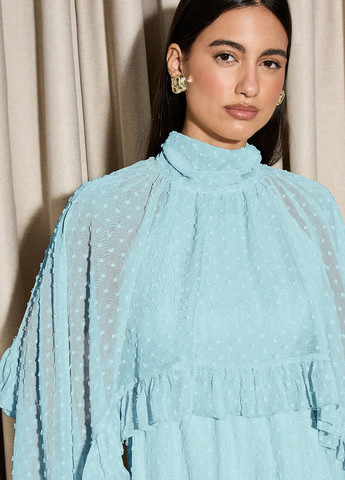 Світло-блакитна святковий сукня кльош SHEIN однотонна