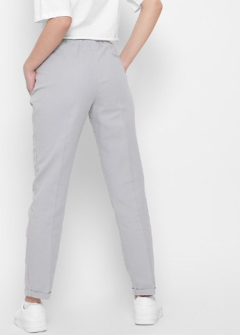 Светло-серые кэжуал демисезонные зауженные брюки Carica