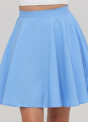 Голубая кэжуал однотонная юбка Podium клешированная-солнце