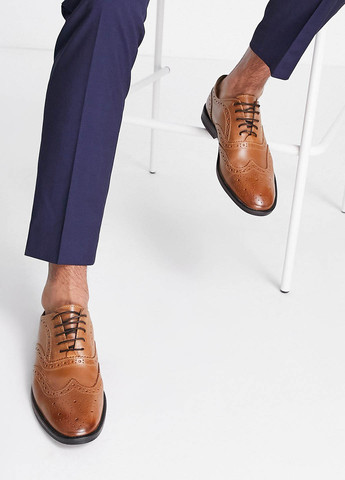 Светло-коричневые кэжуал, классические туфли Asos на шнурках